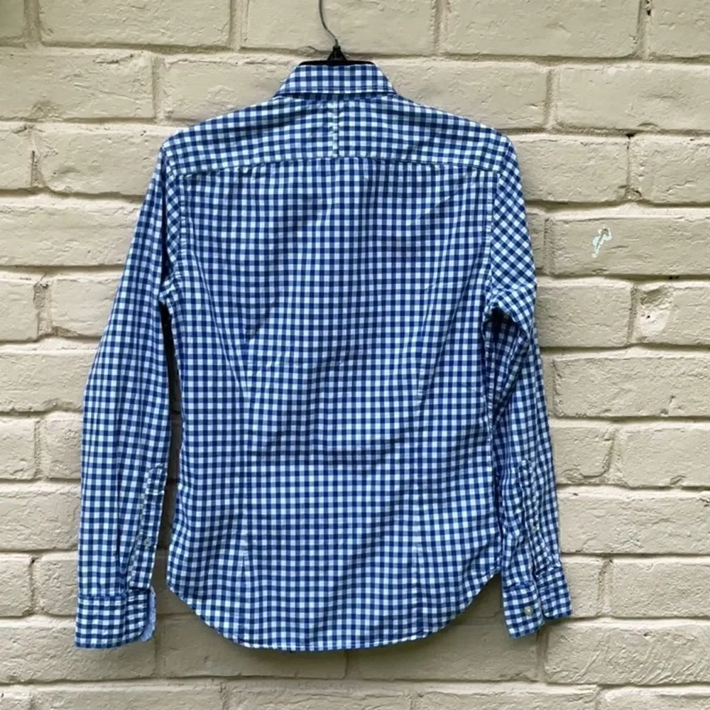 Take 50% OFF- Banana Republic Grant Fit Shirt, Blue/White, Size-XS